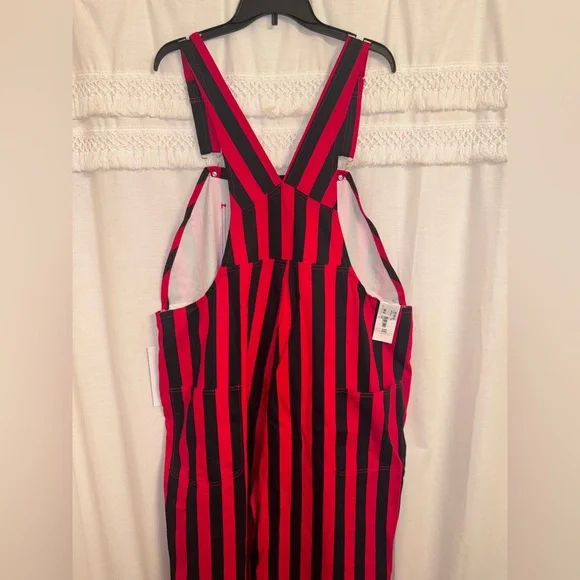 NWT University of Georgia Striped Game Bibs Overalls - Picture 9 of 10